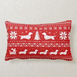 Cojín Lumbar La salchicha de Frankfurt de la paz de la alegría