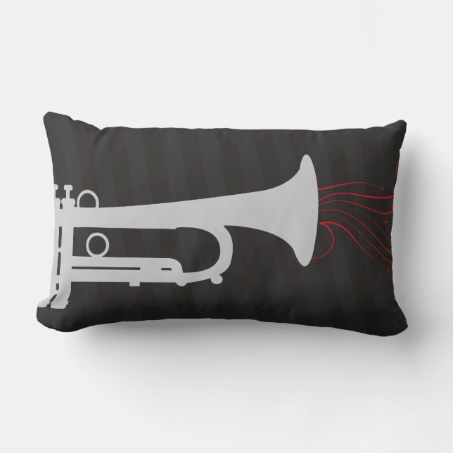 Cojín Lumbar la trompeta suena dulce (Anverso)