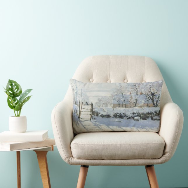 Cojín Lumbar La urraca de Claude Monet (Silla)
