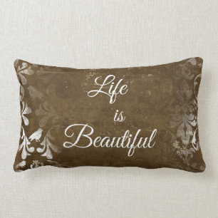 Cojín Lumbar La vida de vintage es una cita hermosa