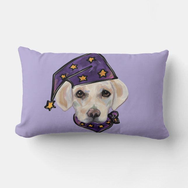 Cojín Lumbar Labrador Retriever blanco (Anverso)