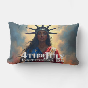 Cojín Lumbar Lady Liberty Reimaginada: Una Nueva Cara de la Lib