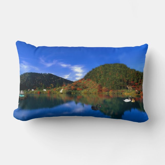 Cojín Lumbar Lago de reflexión (Anverso)