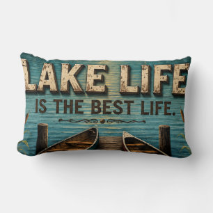 Cojín Lumbar Lake Life Is the Best Life Lake House