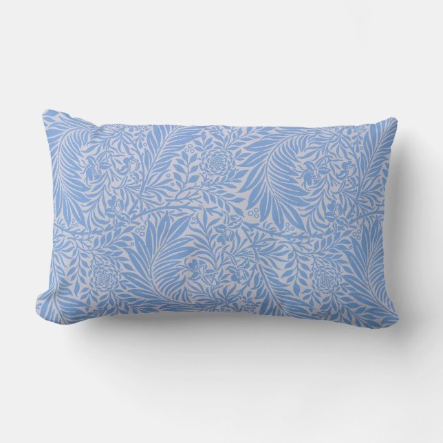 Cojín Lumbar Larkspur por William Morris Lumbar Pillow (Anverso)