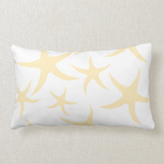 Cojín Lumbar Las estrellas de mar modelan en amarillo en