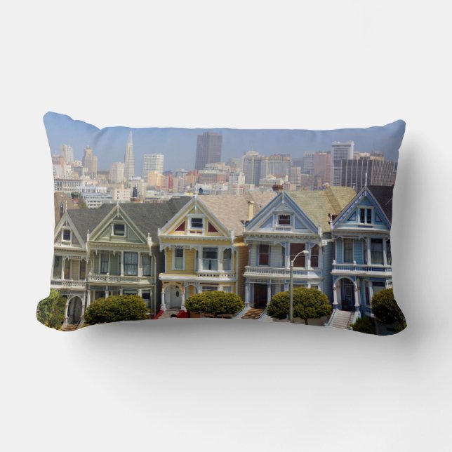 Cojín Lumbar Las famosas damas pintadas de San Francisco (Anverso)