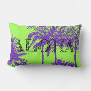 Cojín Lumbar Las palmas de Makena Beach Hawaiian Sketchy Revers