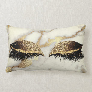 Cojín Lumbar Latigazos atractivos de plata grises de mármol de