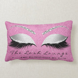 Cojín Lumbar Latigazos subiós rosa del ojo del maquillaje del