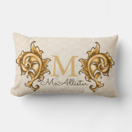 Cojín Lumbar Laureados de oro Impresión estilo Beige Tejido en 