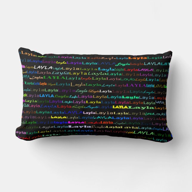 Cojín Lumbar Layla Text Design I Lumbar Pillow (Anverso)