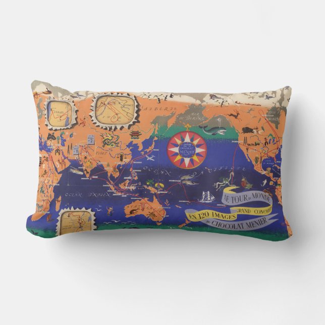 Cojín Lumbar Le Tour du Monde (Anverso)