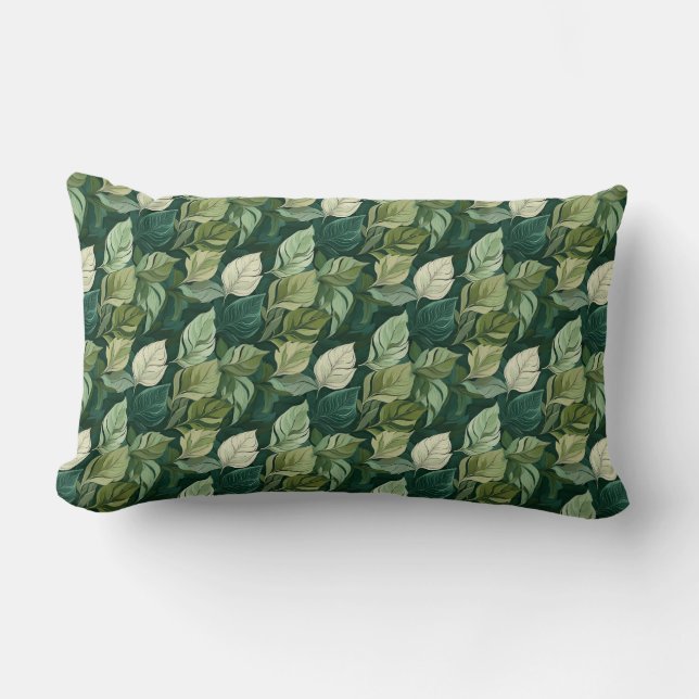 Cojín Lumbar Leafy Serenity Pillow (Anverso)