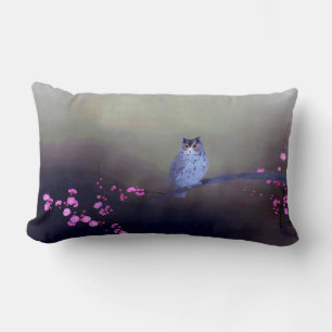 Cojín Lumbar Lechuza y ciruela Blossom, Kobayashi Kokei