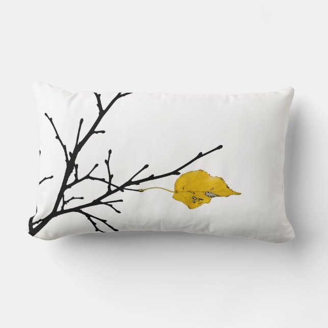 Cojín Lumbar Leña De Árbol De Lime Amarillo (Anverso)