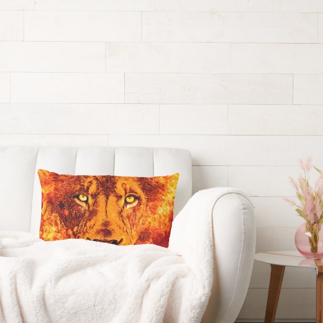 Cojín Lumbar León de Judá en llamas (Sofá)