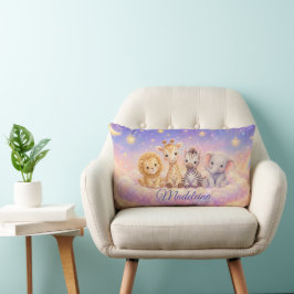 Cojín Lumbar León jirafa cebra y elefante bebé personalizados