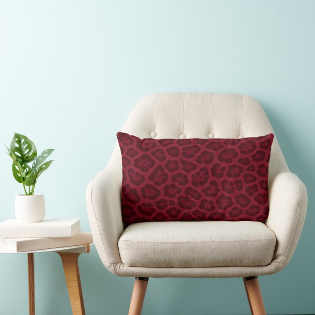 Cojín Lumbar Leopardo Rojo (Silla)