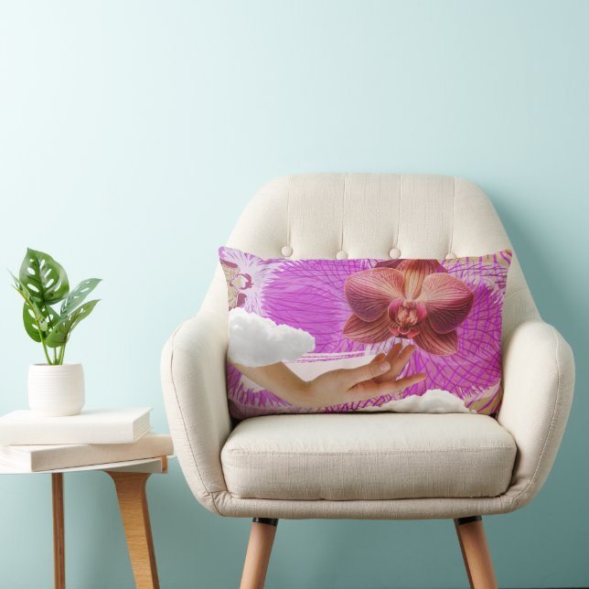 Cojín Lumbar Lesbian Pride Pink Orchid Sexy Subtle Sapphic WLW (Silla)