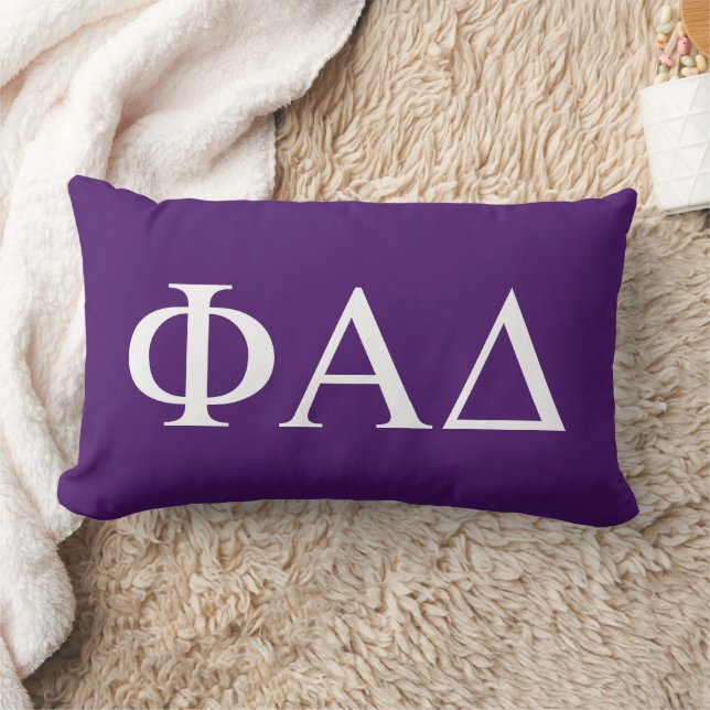 Cojín Lumbar Letras griegas de Phi Alpha Delta (Manta)