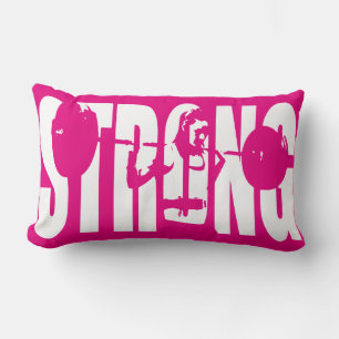 Cojín Lumbar "Levantamiento de peso" Motivación de la mujer - F