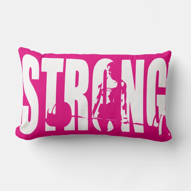 Cojín Lumbar "Levantamiento de peso" Motivación de la mujer - F (Anverso)