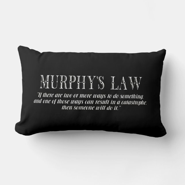 Cojín Lumbar Ley de Murphy (Anverso)