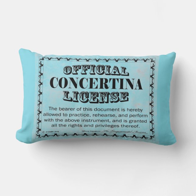 Cojín Lumbar Licencia Concertina (Anverso)