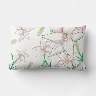Cojín Lumbar Lilies blancos
