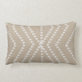 Cojín Lumbar Linaje Beige Aspecto Flechas blancas Pillow