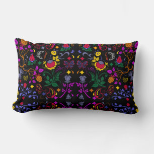 Cojín Lumbar Lindo patrón floral colorido 