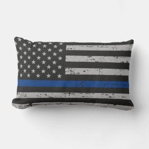 Cojín Lumbar Línea Azul delgada - Oficial de policía - Aplicaci