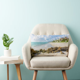 Cojín Lumbar Línea costera   Nápoles Pier, suroeste de Florida