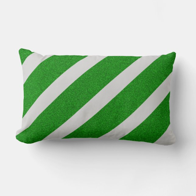 Cojín Lumbar Línea Verde Brillante (Anverso)