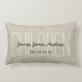 Cojín Lumbar Linen Look Children Personalizado Keepsake