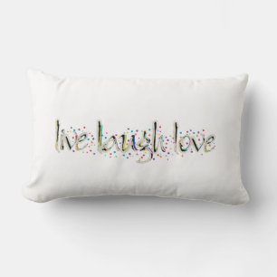 Cojín Lumbar Live Laugh Love Words
