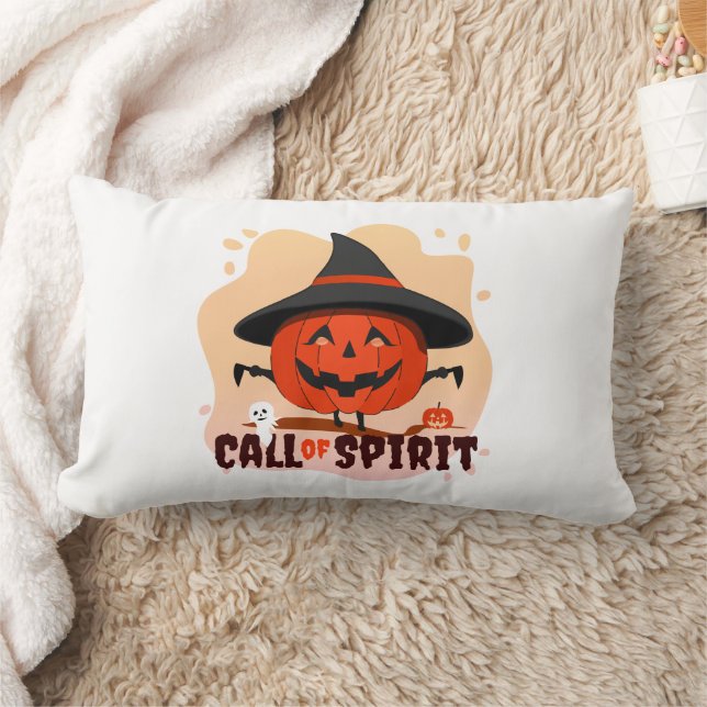 Cojín Lumbar Llamado de Espíritu de Halloween (Manta)