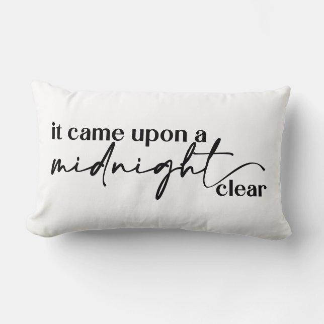 Cojín Lumbar Llegó A Una Medianoche Con Navidades Reversibles C (Anverso)