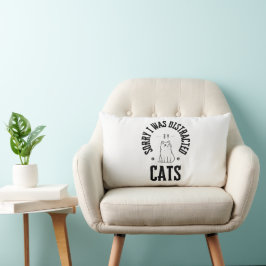 Cojín Lumbar Lo siento, me distraje con los botones de gatos