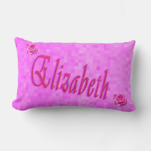 Cojín Lumbar Logo de nombre de Chicas Elizabeth,