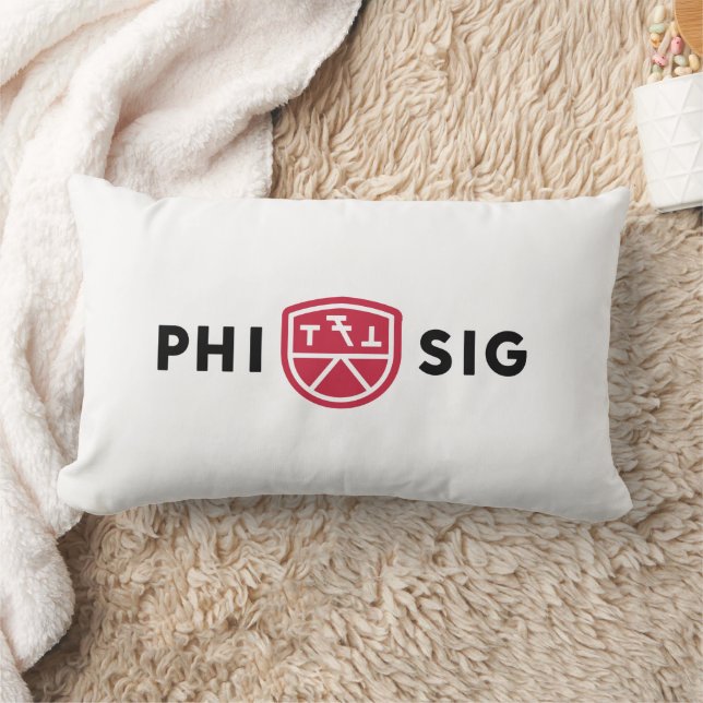Cojín Lumbar Logo de Phi Sigma Kappa (Manta)