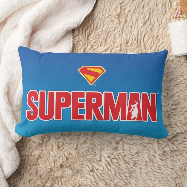 Cojín Lumbar Logo en negrita de Superman clásico (Manta)