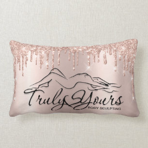 Cojín Lumbar Logotipo de puntas de oro del cuerpo de la chispa 