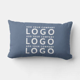 Cojín Lumbar Logotipo personalizado de la empresa en azul pizar
