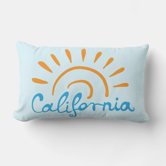 Cojín Lumbar Logotipo soleado de California (Anverso)
