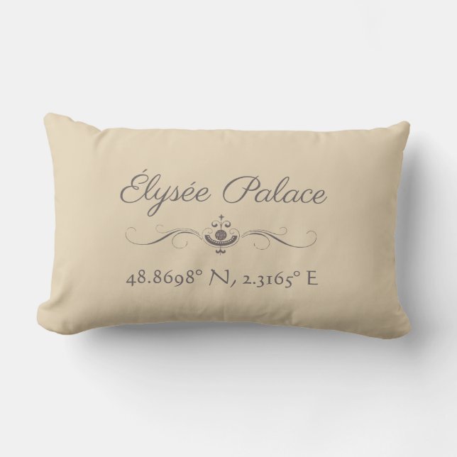 Cojín Lumbar Longitud del Elysée Palace Latitude (Anverso)