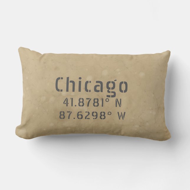 Cojín Lumbar Longitud II de la latitud de Chicago (Anverso)