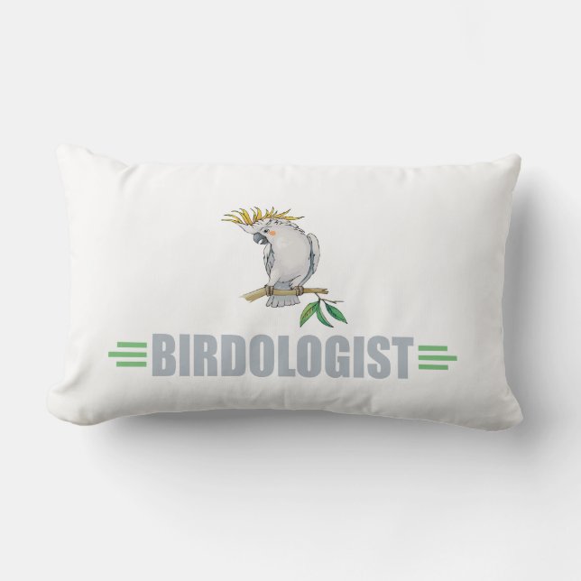 Cojín Lumbar Loro Cacatúa Divertido (Anverso)