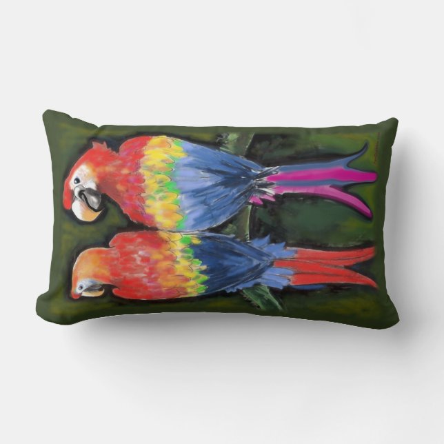 Cojín Lumbar loros (Anverso)